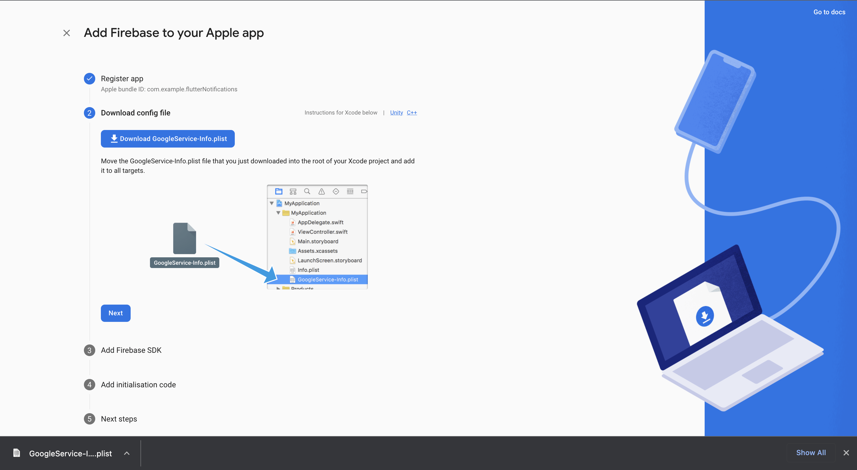register_app_in_iOS